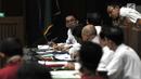 Tim kuasa hukum pihak tergugat menghadiri sidang perdana gugatan polusi udara di Jakarta di PNi Jakarta Pusat, Kamis (1/8/2019). Untuk diketahui, Tim yang terdiri dari YLBHI, LBH Jakarta, Walhi, Greenpeace, dan 31 orang lainnya itu menggugat 7 lembaga pemerintah. (merdeka.com/Iqbal S Nugroho)