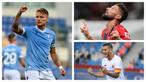 Liga Italia 2021/2022 yang baru menyelesaikan pekan kedua diwarnai aroma persaingan dua tim ibu kota, Lazio dan AS Roma dalam daftar top skor sementara. Striker Lazio, Ciro Immobile ditempel ketat gelandang AS Roma, Jordan Veretout. Berikut daftar lengkapnya. (Foto: Kolase AP)