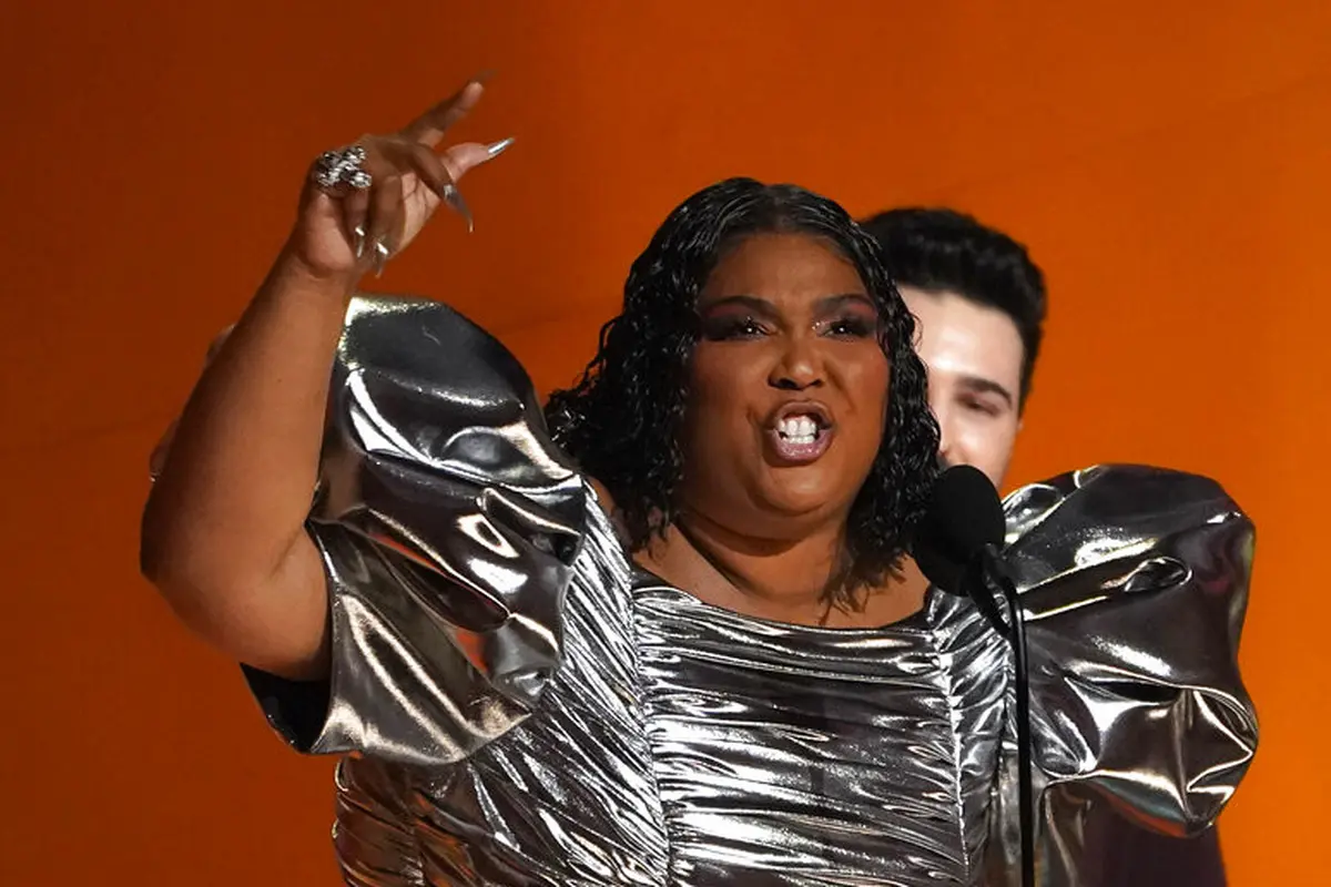 Lizzo di Grammy Awards 2023. (AP Photo/Chris Pizzello)