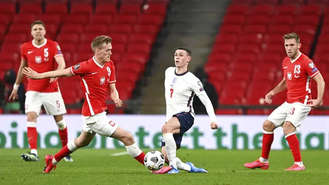 FOTO: Inggris Raih Poin Penuh Hadapi Polandia di Wembley