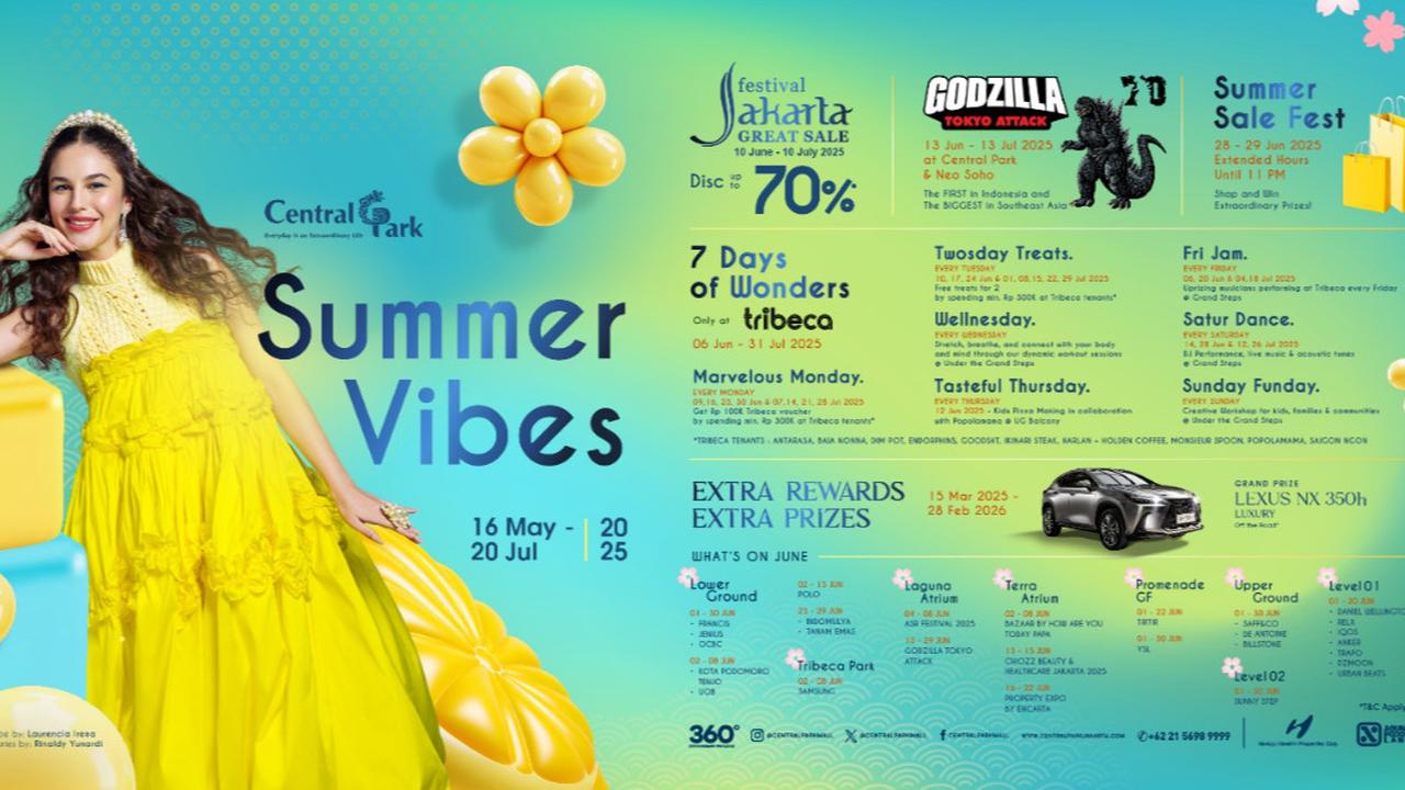 Rayakan Serunya Nuansa Musim Panas 2025 dengan Summer Vibes di Central Park Mall dan Neo Soho Mall