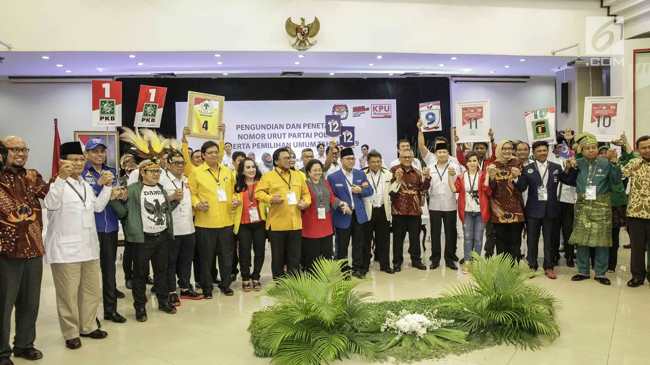 Resmi Kantongi Nomor Urut, KPU Tetapkan Berita Acara ke 14 Parpol