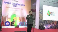 Menteri BUMN Erick Thohir menutup acara Apkasi Otonomi Expo 2021 di Jakarta. (Ist)