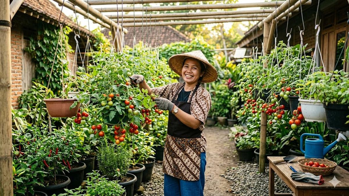 Cara Membuat Kebun Tomat Gantung Anti Roboh saat Angin Kencang, Ini 4 Langkahnya