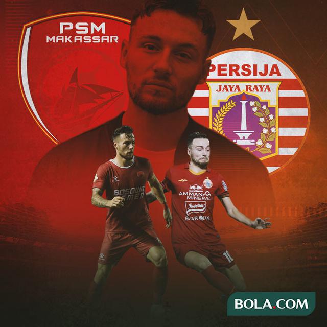Ilustrasi - Marc Klok PSM Makassar dan Persija Jakarta