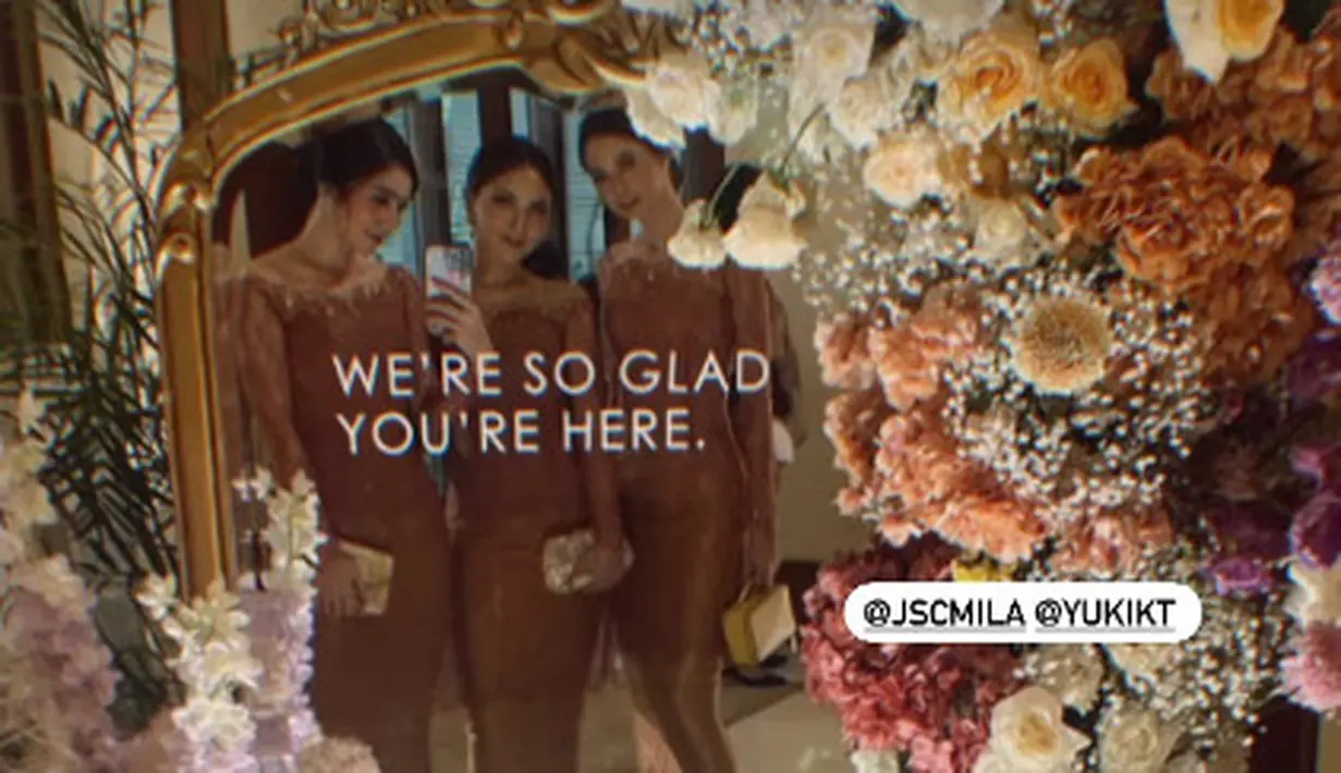 Sedangkan Febby Rastanty, Jessica Mila, dan Yuki Kato jadi tamu undangan yang tampil kompak [@febbyrastanty]