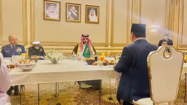 Menteri Pertahanan Prabowo Subianto bertemu dengan Royal Highness (HRH) Pangeran Khalid Bin Salman (Tim Humas Kementerian Pertahanan)