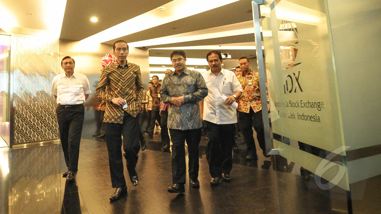 Kunjungan Dadakan Presiden Jokowi ke Bursa Efek Indonesia