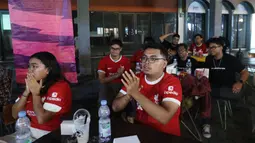 Suasana Roaring Night Premier League Liverpool vs Tottenham Hotspur yang digelar oleh Komunitas penggemar Liverpool, Bigreds di Park 15th Kemang, Jakarta Selatan, Minggu (5/5/2024). (Bola.com/M Iqbal Ichsan)