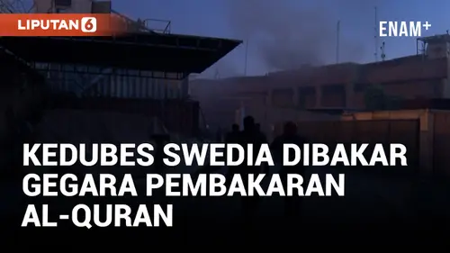 VIDEO: Rencana Pembakaran Al-Quran untuk Kesekian Kali, Kedubes Swedia di Irak Diserbu Massa