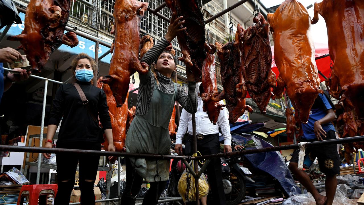 Warga Kamboja Berburu Babi Panggang untuk Sajian Imlek