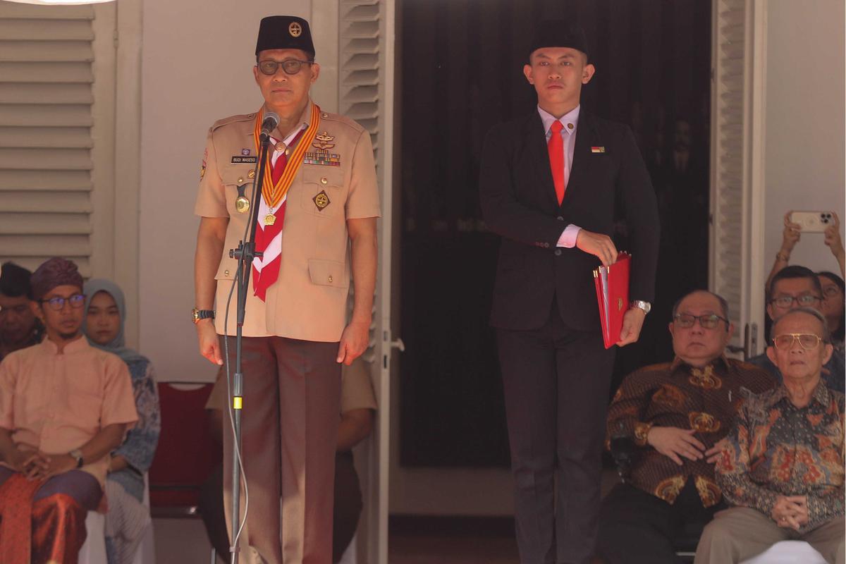 Upacara Sumpah Pemuda di Museum Sumpah Pemuda