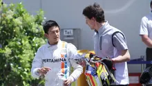 Pebalap Manor Racing, Rio Haryanto, mengkhawatirkan kondisi cuaca yang tak menentu jelang F1 GP Austria, akhir pekan ini. (Bola.com/Reza Khomaini)