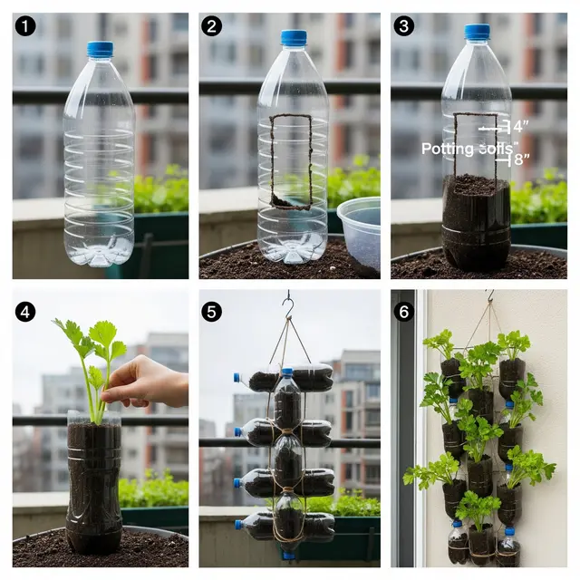 Cara Membuat Kebun Seledri Gantung dari Botol Plastik Bekas