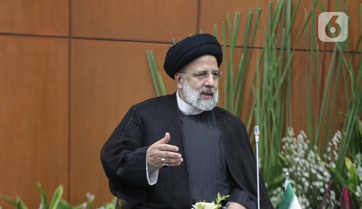 Atas undangan resmi Presiden Joko Widodo, Presiden Republik Islam Iran, Dr Seyed Ebrahim Raisi, melakukan kunjungan ke Jakarta pada 23 hingga 24 Mei 2023. (Liputan6.com/Faizal Fanani)