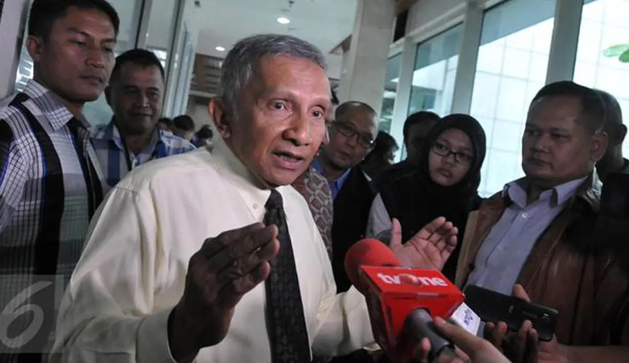 Amien Rais pernah berucap akan berjalan kaki dari Yogyakarta ke Jakarta jika ada yang statemen dirinya yang menyebut akan menyeret Prabowo ke Mahkamah Militer. (Liputan6.com/Johan Tallo)