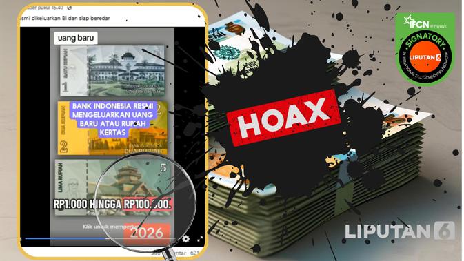 Penelusuran klaim penampakan uang baru resmi dikeluarkan BI.