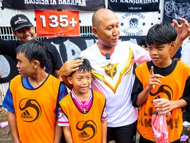 Salah satu pengisi suara di film animasi Garuda Di Dadaku, Oki Rengga menghadiri gelaran Liga Akamsi. (Dok. Film Animasi Garuda Di Dadaku)