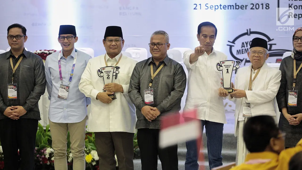 Jokowi-Ma'ruf Amin dan Prabowo-Sandiaga Uno