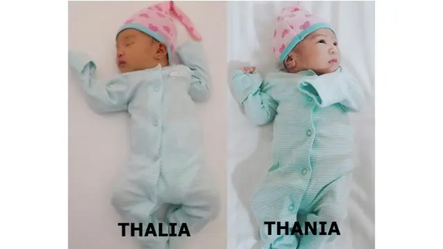 4 Potret Kemiripan Thalia dan Thania Putri Ruben Onsu Saat Masih Bayi