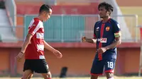 Ilham Udin Armaiyn jadi kapten Selangor FA saat uji coba melawan Madura United di Stadion Gelora Ratu Pamelingan, Pamekasan (4/9/2018). (Bola.com/Aditya Wany)