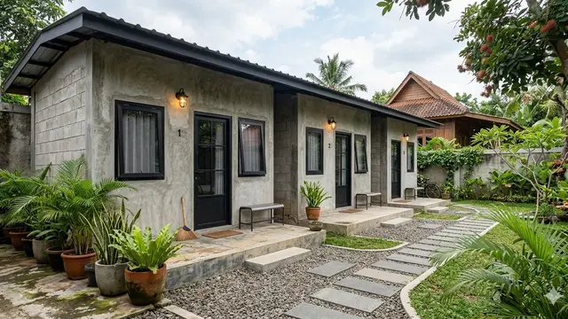 Kamar Kos di Halaman Rumah untuk Usaha Pensiunan (Foto: Gemini AI)