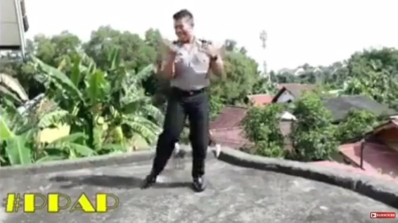 Viral, Polisi Balikpapan Joget Lagu Pen Pineapple Apple Pie 
