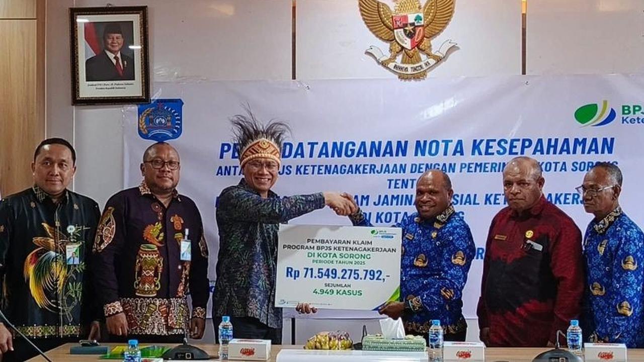 Pemkot Sorong dan BPJS Ketenagakerjaan Perkuat Perlindungan Jaminan Sosial Sorong bagi Puluhan Ribu Pekerja