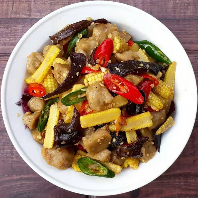 Tumis jamur putren
