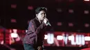 Juicy Luicy tampil menghibur dengan membawakan lagu-lagu hitsnya pada malam puncak HUT SCTV 36 Xtraordinary di Studio Emtek City, Jakarta, Senin (24/8/2026). (KLY/Budy Santoso)