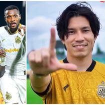 Dua pemain baru Bhayangkara FC, Moussa Sidibe dan Ryo Matsumura. (Bola.com/Dok.Instagram Bhayangkara FC).