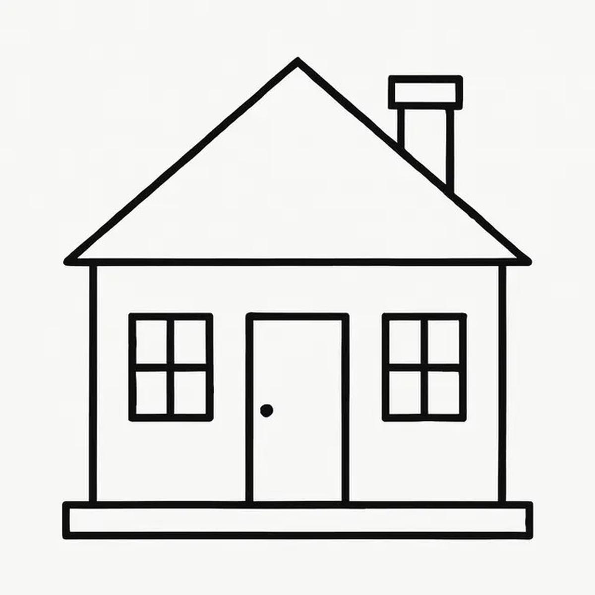 6 Gambar Rumah Hitam Putih Simpel dan Gampang Dibuat, Cocok untuk Anak Sekolah