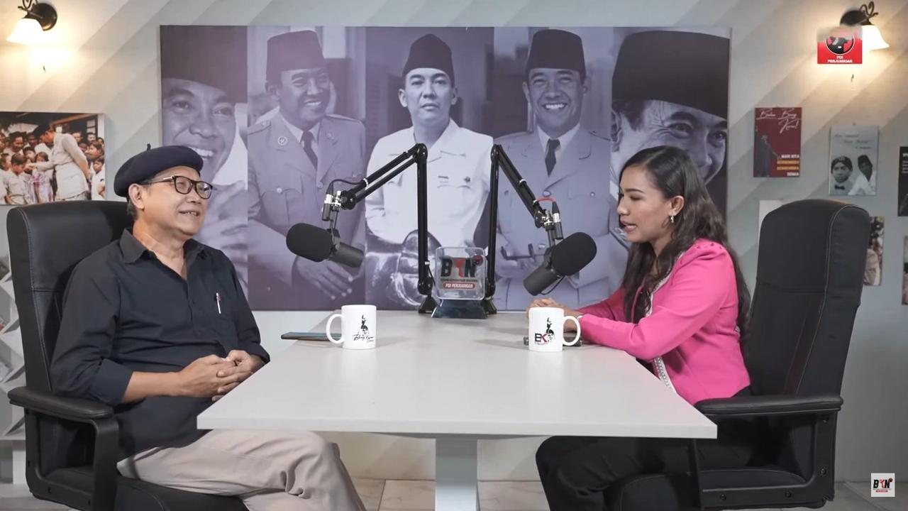 Jurnalis senior Trias Kuncahyono yang tayang dalam rangkaian Bulan Bung Karno Youtube Badan Kebudayaan Nasional PDI Perjuangan, Rabu (7/6/2023). (Liputan6.com/ ist)