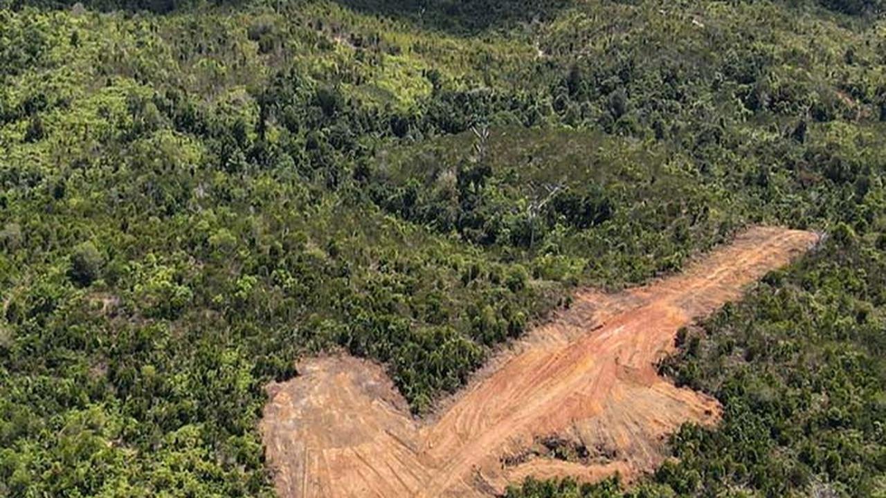 Pemandangan lokasi pemukiman baru yang rencananya akan digunakan untuk warga desa yang digusur di Dapur Tiga, Pulau Rempang.