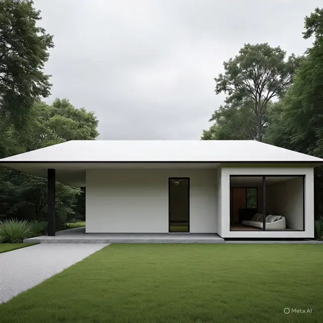 Model Rumah Minimalis 1 Air Terbaru: Monokrom Minimalis