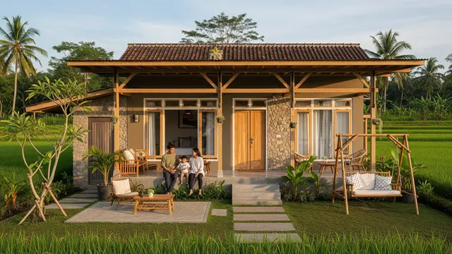 Desain Rumah Hemat & Cantik untuk Keluarga Muda di Pedesaan/Ilustrasi Gemini AI