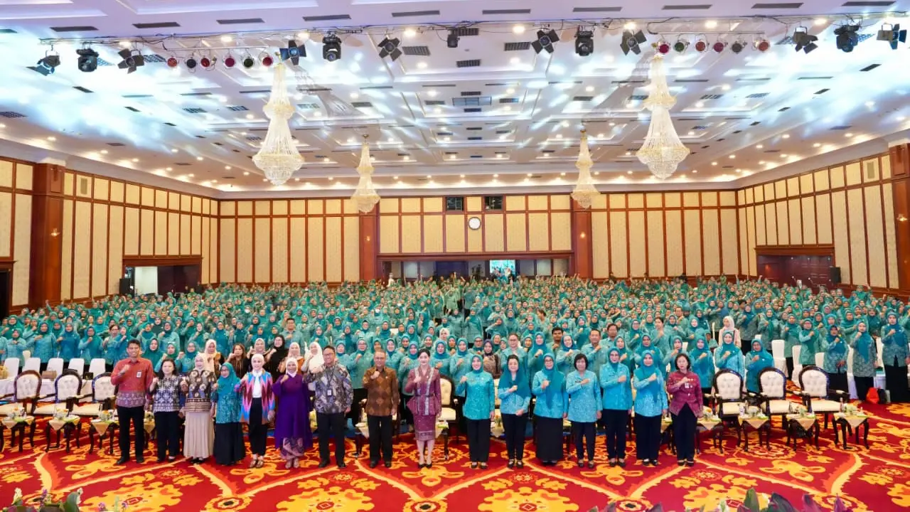 Acara Edukasi Keuangan Bagi Perempuan dalam Rangka Bulan Literasi Keuangan Tahun 2026 di Gedung Dhanapala, Kementerian Keuangan, Jakarta, Selasa (9/6/2026).