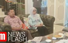 VIDEO: Bareng Istri, Jusuf Kalla Saksikan Pelantikan Menteri Lewat Televisi