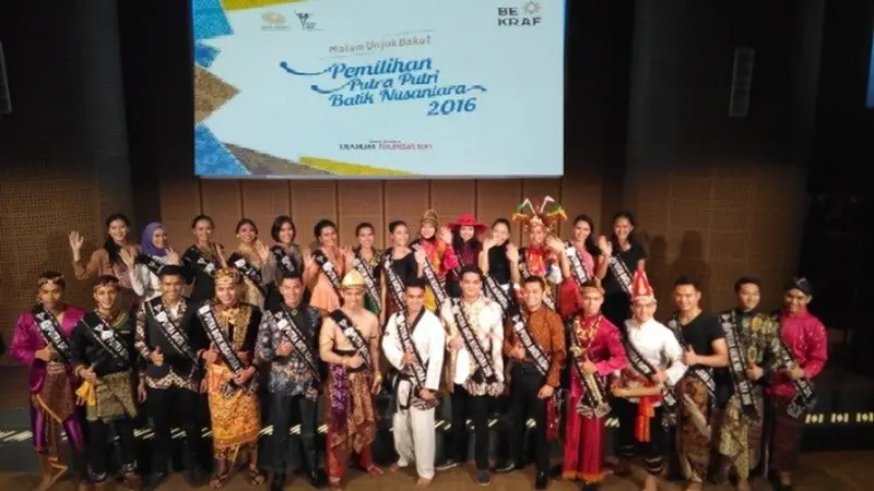 Muda, Gaya dan Berbudaya di Pemilihan Putra Putri Batik Nusantara 2016.