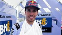 Alex Marquez telah sukses menjalani operasi usai mengalami kecelakaan pada MotoGP Belanda di Sirkuit Assen. (X/Gresini Racing)