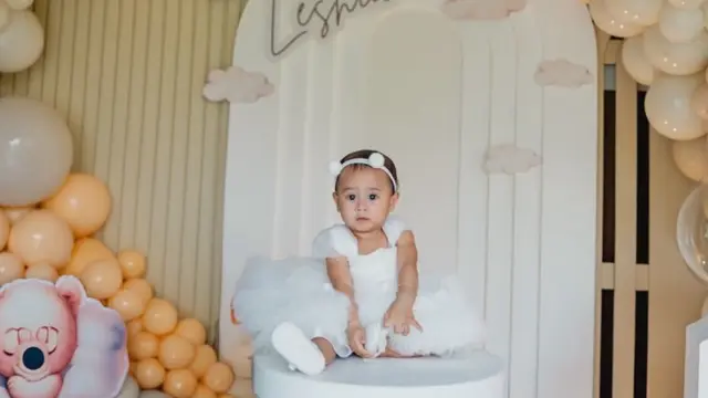 Leshia putri Lesti Kejora rayakan ulang tahun ke-1. [@lestikejora]