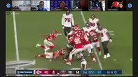 Nonton bareng virtual pertandingan Superbowl LV yang mempertemukan Tampa Bay Buccaneers melawan Kansas City Chiefs yang digelar Mola TV, Senin (8/2/2021) pagi WIB (Tangkapan layar Zoom)