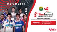 Link Live Streaming Babak 32 Besar Indonesia Open 2021 Hari Ini di Vidio. (Sumber : dok. vidio.com)