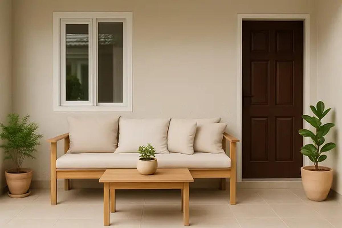 7 Rekomendasi Desain Ruang Tamu di Teras Rumah Subsidi yang Estetik