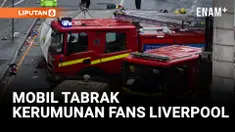 SEBUAH MOBIL TABRAK KERUMUNAN ORANG YANG MERAYAKAN KEMENANGAN LIVERPOOL DI LIGA PRIMER INGGRIS
