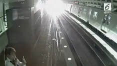 Rekaman seekor rusa masuk ke dalam stasiun metro Crystal City, Virginia. Ia berlarian di dalam terowongan tanpa tertabrak kereta.