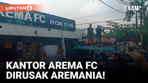 VIDEO: Oknum Aremania Rusak Kantor Arema FC