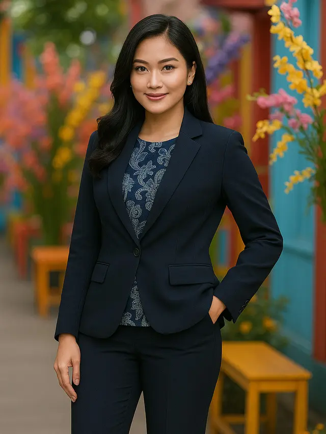Batik Kombinasi Kain Crepe untuk Gaya Profesional