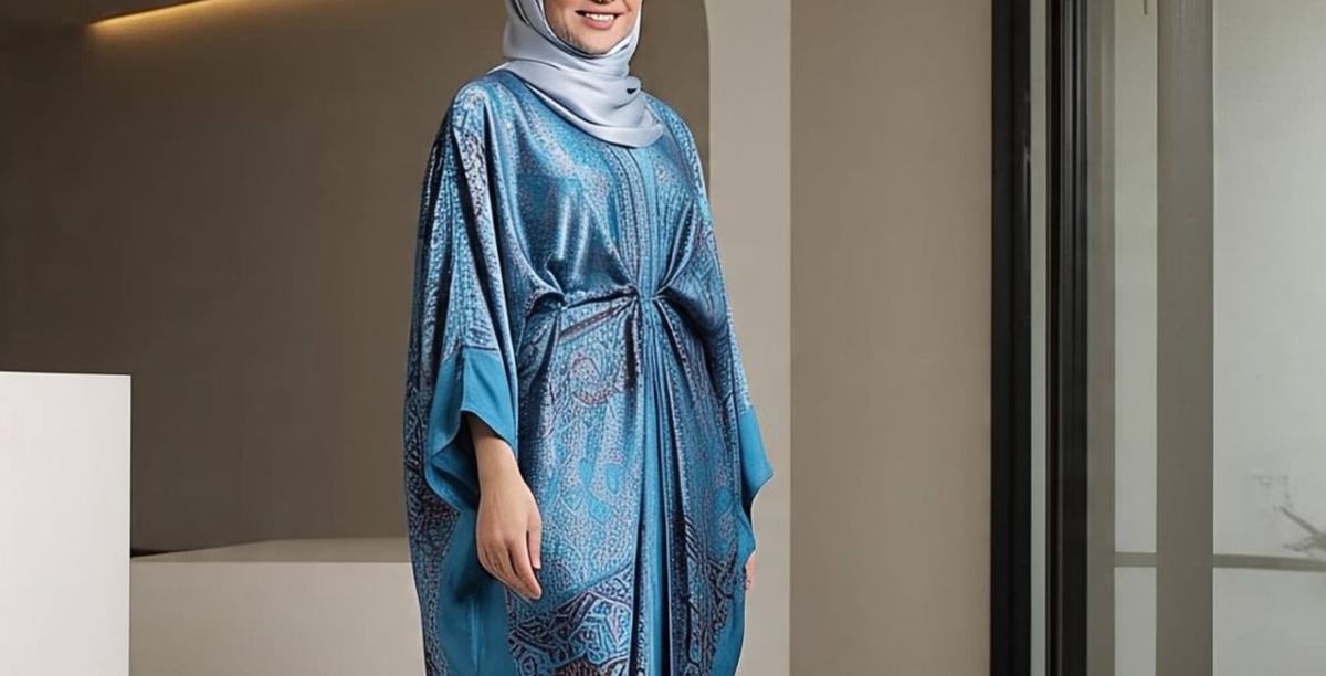Ilustrasi Model Gamis Kaftan untuk Ibu Muda