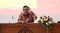 Doktor Ilmu Pertahanan yang juga Sekjen PDIP, Hasto Kristiyanto. (Liputan6.com/Putu Merta Surya Putra)